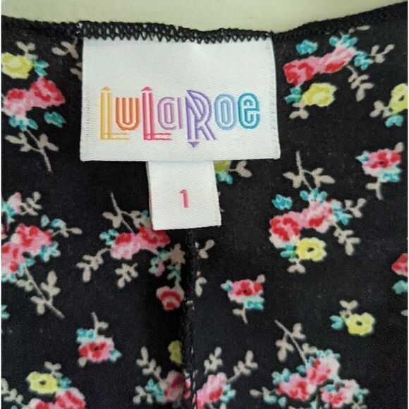 Lularoe Girls Bianka Floral Semi Sheer Kimono 1 - Picture 4 of 5